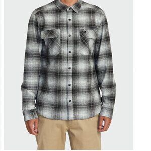 RVCA VESUVIO LONG SLEEVE FLANNEL SHIRT 100% COTTON